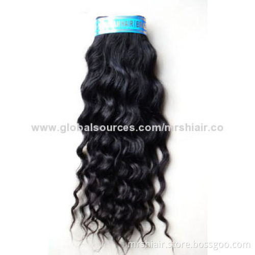 100% Human Hair Weave, 22-inch Brazilian Loose Curly Hair
